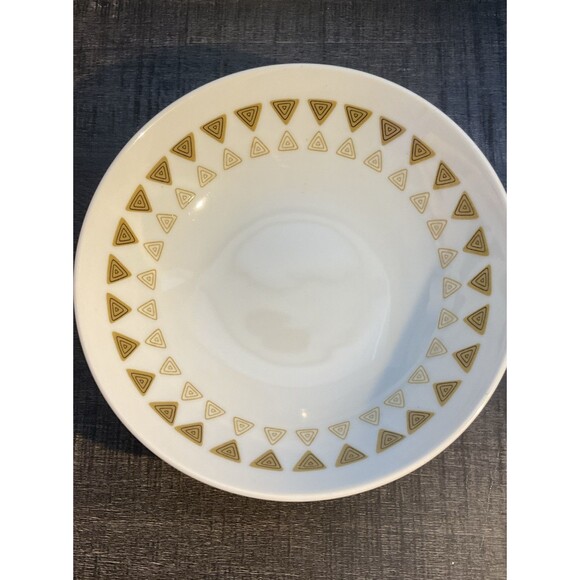 Interlude By Mikasa fine China elite Interlude 6” Bowl Tan Black Triangles - Picture 2 of 4